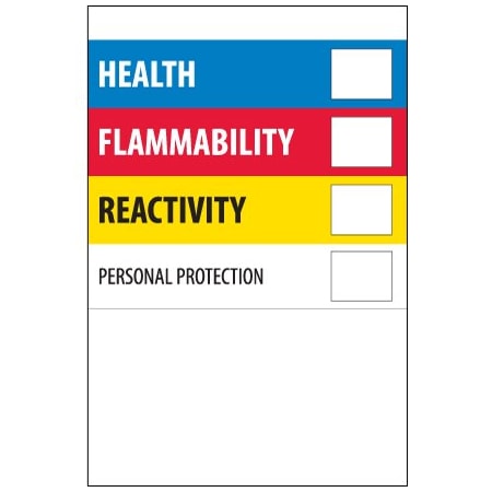 Bsc Preferred 4 x 6'' - ''Health Flammability Reactivity'' BUY00025565